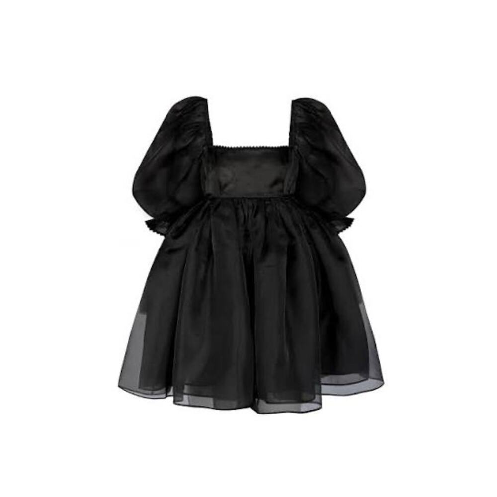 New SELKIE The Puff Mini Dress in Black sz 2XL